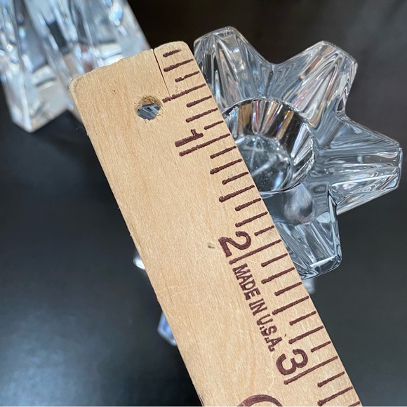 Pair of LENOX Ovations Lighting Starfire 6” Crystal Glass Candle Stick Holders - Picture 7 of 16
